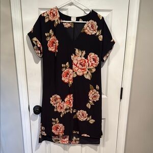 A New Day Black Floral Dress
